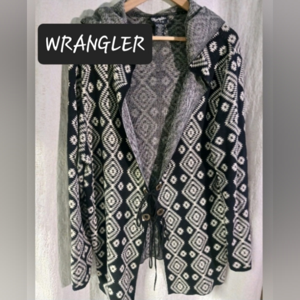 Wrangler Retro western aztec sweater cardigan womens size XL Super soft!!